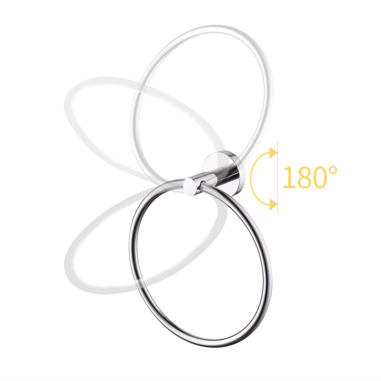 KES Bathroom Hand Towel Holder Towel Ring Round Bath Towel Holder Wall Mount SUS 304 Stainless Steel Polished Finish  A2180